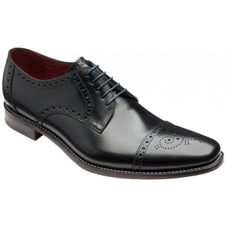 Loake 747B shoes in black polished leather - Bradshaw & Lloyd